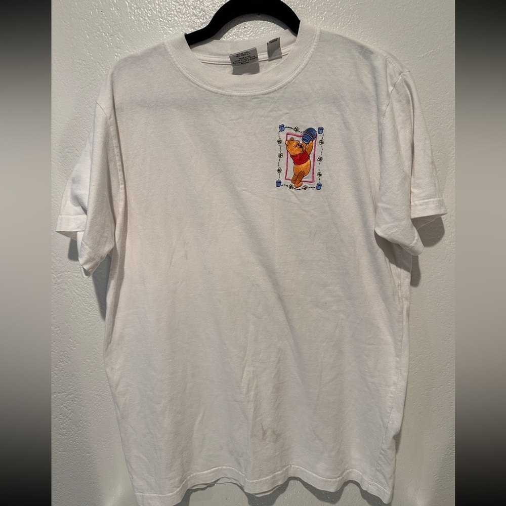 Winnie The Pooh Mens Embroidered XL White Shirt